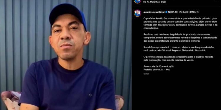 Prefeito cassado de Pio XII reage à Justiça Eleitoral e levanta dúvidas sobre cumprimento da sentença